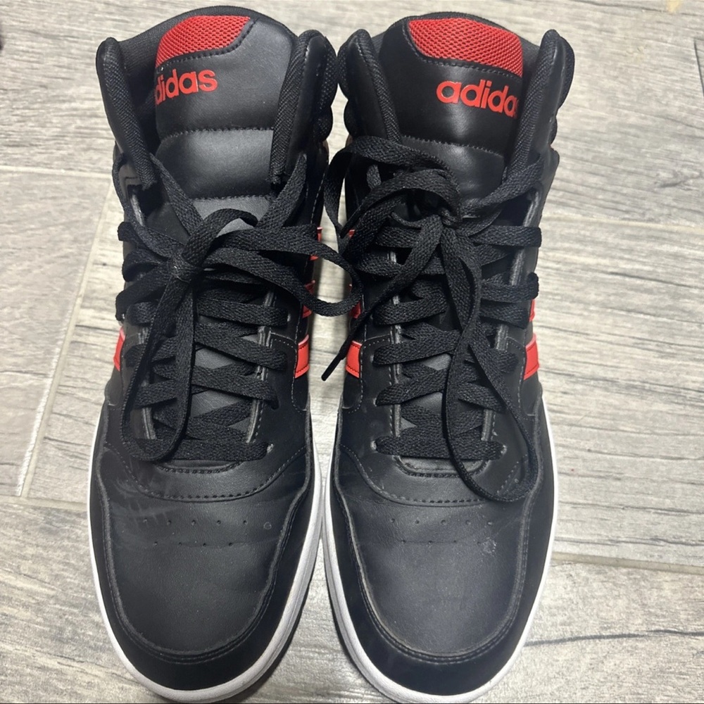 Adidas Black and Red Sneakers Sleek Design